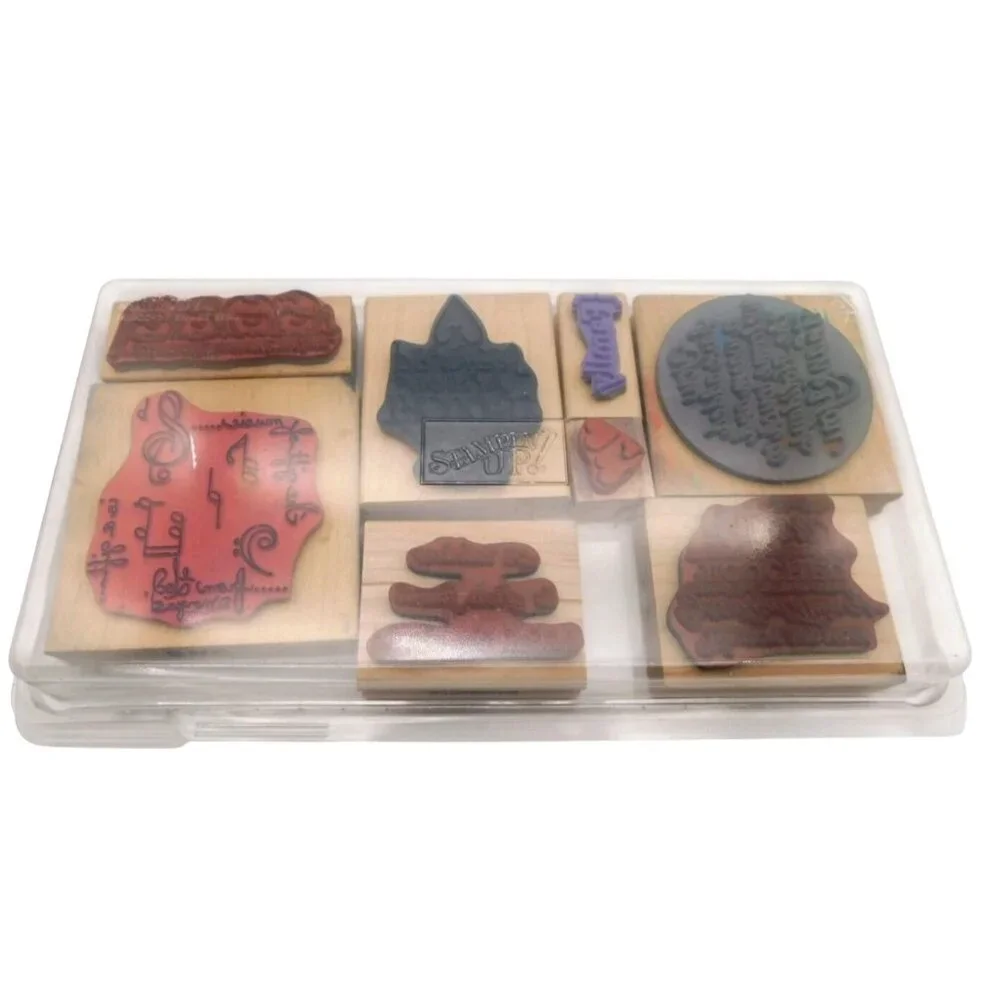 Scrapbook Rubber Stamps Lot Alphabet Inspirational Messages Faith Stampendous